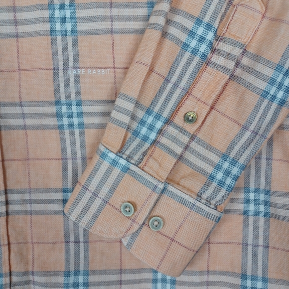Rare Rabbit Plaid Multicolor Shirt Men's Sz L - Picture 7 of 9